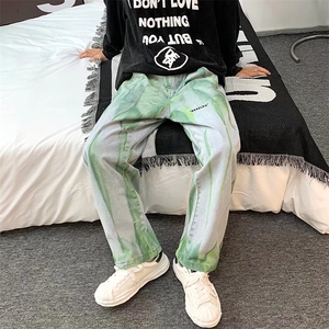 男春季新款宽松百搭直筒牛仔裤WH10P45图片