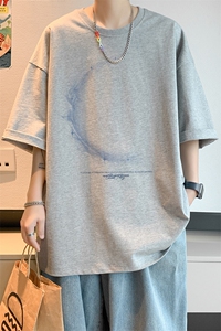 已注册/夏季内景美式复古休闲短袖T恤男潮流宽松打底DT00050/P25图片