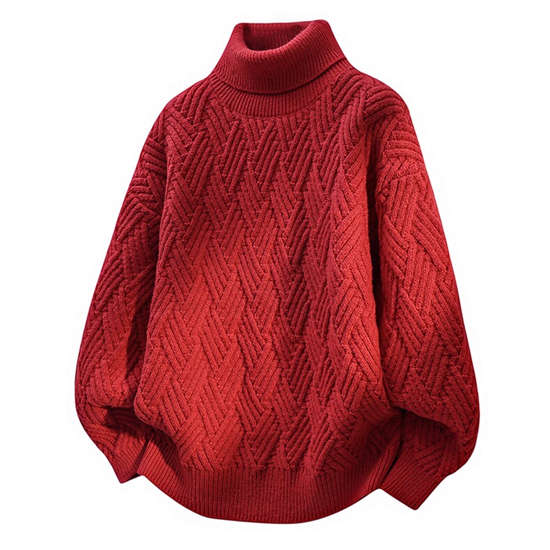 潮流秋冬宽松青年时尚针织外套复古高领毛衣男士WZ3040-P62，男装针织衫/毛衣，星座1105-3