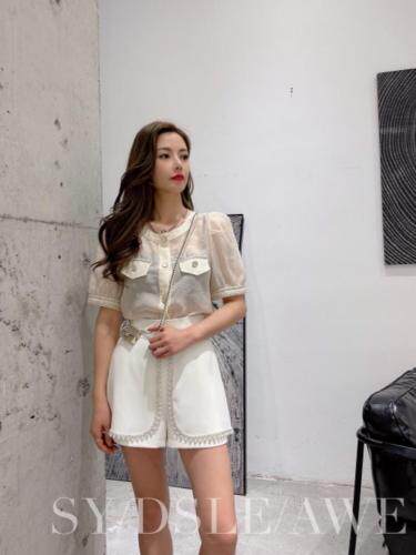 【92073】天丝小香风上衣，女装，迪盛靓点