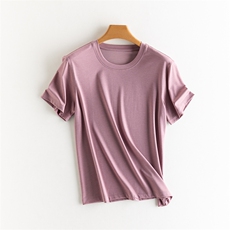 2026年春季女士低圆领套头T恤正肩袖轻奢风薄，女装T恤，美轩羊绒
