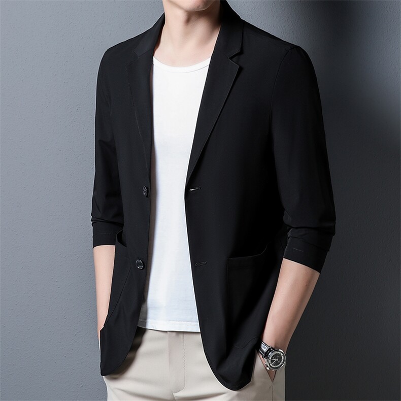 BWA2680钱塘2020-2夏季薄款男士长袖西服外套时尚修身防晒衣P95,男装西服,钱塘207-2