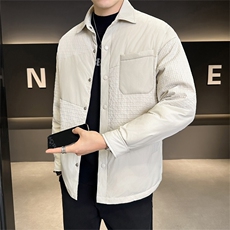标90白鸭绒店主风冬季翻领拼接轻奢休闲羽绒服外套8811-P210，男装羽绒服，电商A413