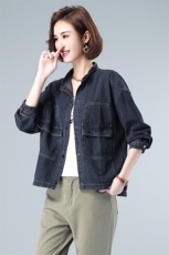 2021春秋季新款潮流时尚个性宽松牛仔外套，女装牛仔外套，小林双子