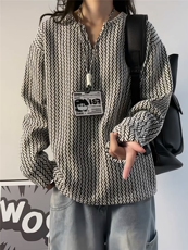 XZ809A/SYR60/特P24/控48/加绒特P34/控58小香风雪尼尔V领卫衣，男装卫衣，星座809A(原222-1)