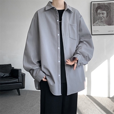 8XL-M长袖衬衫男休闲牛津纺纯棉衬衣打底外套CS517P55控78，男装衬衫，电商D206-1