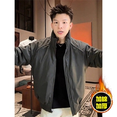 现货美式高街休闲棉衣夹克三防立领纯色户外工装加厚棉服外套，男装夹克，电商A486