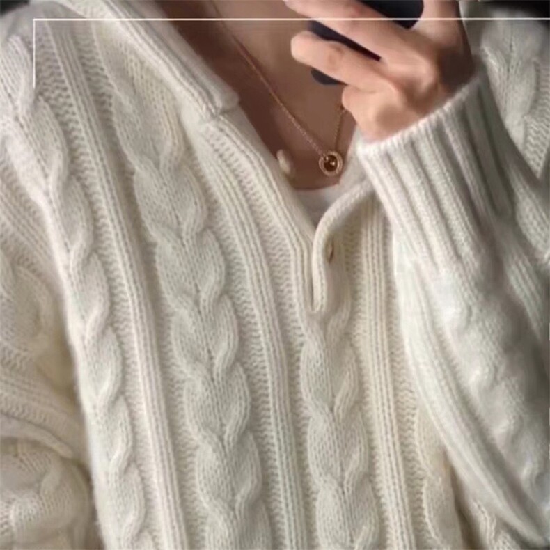 毛衣女秋冬2024秋冬款连帽洋气慵懒宽松软糯针织衫上衣,女装羊毛衫,思途羊绒