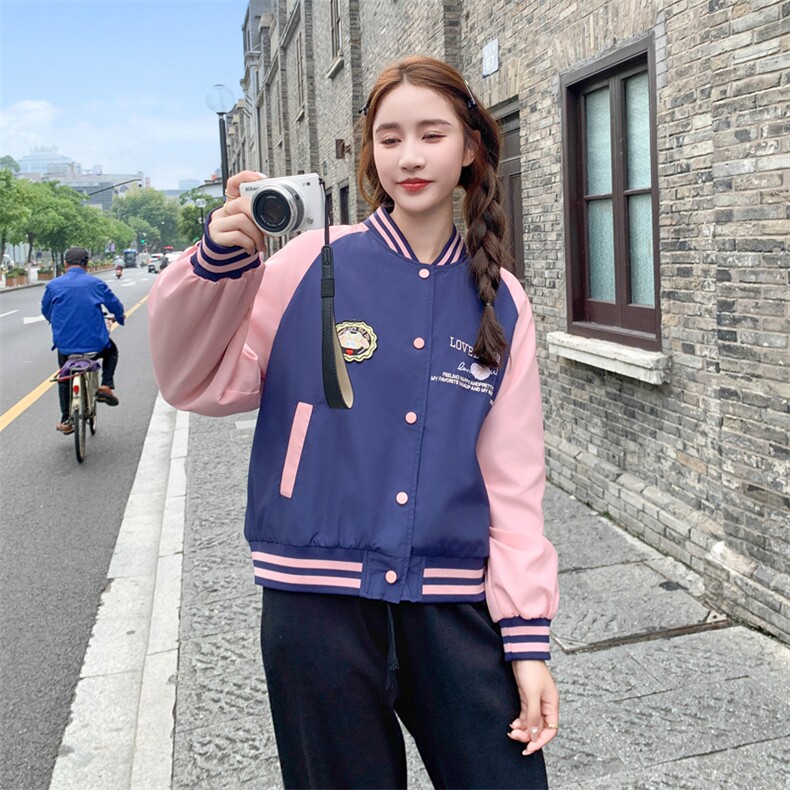 26秋季新款刺绣时尚短款夹克上衣小外套棒球服女182-8515P125K178,女装短外套,浙宝182A