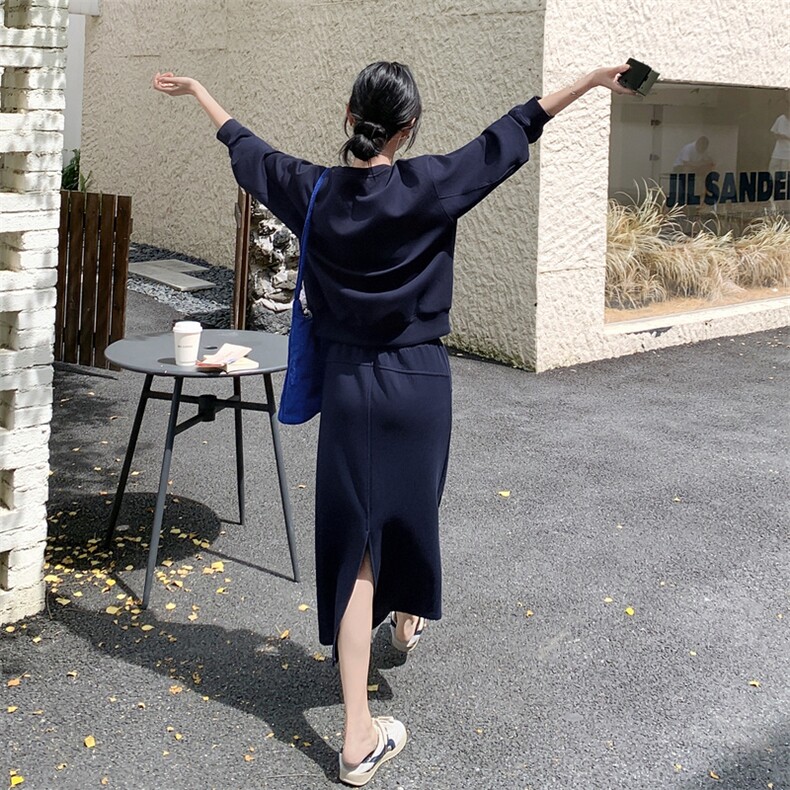 秋季新品老钱风休闲套装2601-P165-K235,女装套装/套裙,2D013
