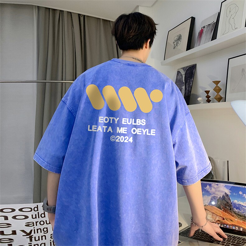 量大优 可供抖音视频 支持得物品质配合二开 美式水洗短袖t恤SX81图片