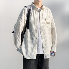 G805-P45秋季新款港风休闲宽松长袖衬衫男，男装衬衫，星座1204
