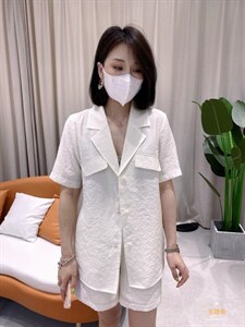 夏季短袖西装套图片