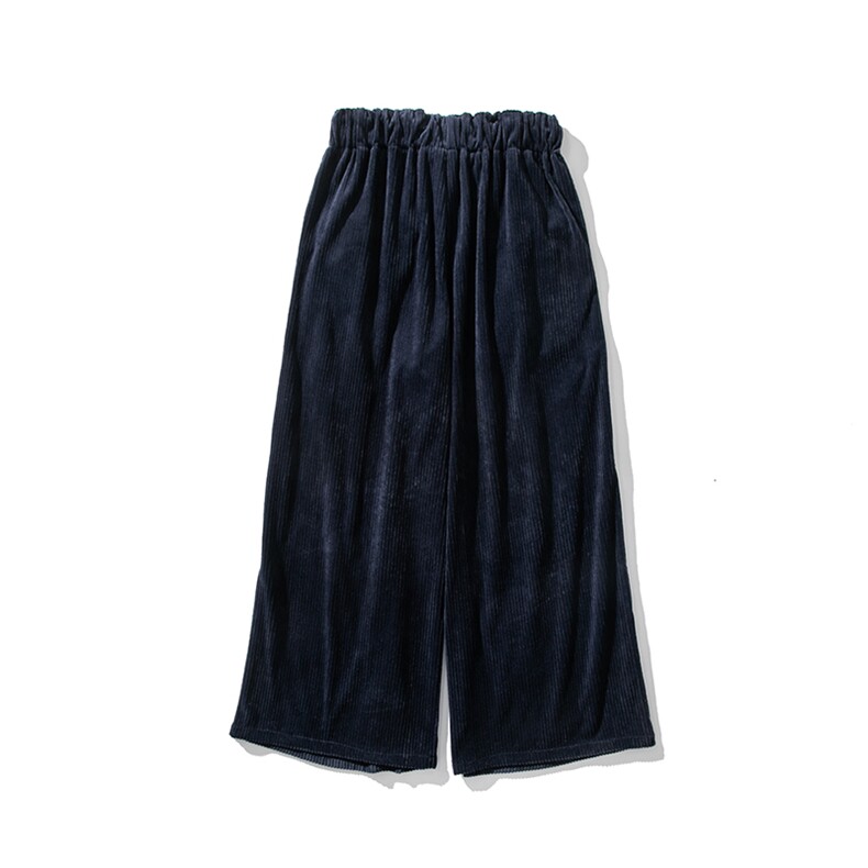 白底平铺秋装大码日系复古灯芯绒阔腿哈伦休闲裤男女k273/P70,男装休闲裤,钱塘713