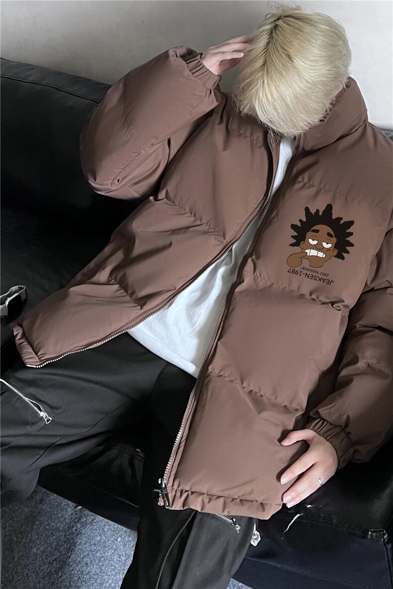 INS高街潮流棉衣潮流美式印花棉服冬季外套JK23550特批65控108,男装棉衣,星座605(原A050)