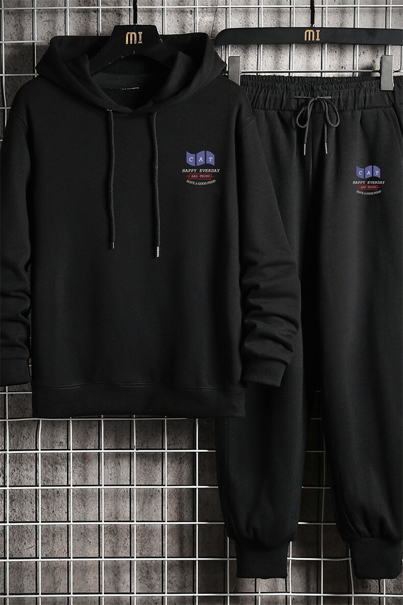 TL8014-P80连帽卫衣套装男运动套装两件套长袖运动服网格挂拍,男装休闲套装,电商A040A