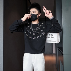 高级感烫钻设计感卫衣外套男社会小伙店主风301C-WY37-P58控78，男装卫衣，星座301C（原B323）