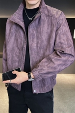 加棉加厚高级感男装皮衣立领宽松潮牌皮夹克C317-H25931-P185，男装夹克，电商C317