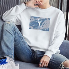 现货2026春装新款小鹿印花卫衣韩版青年大码男士百搭上衣F050-P16，男装卫衣，星座1816-2（原1210–2）