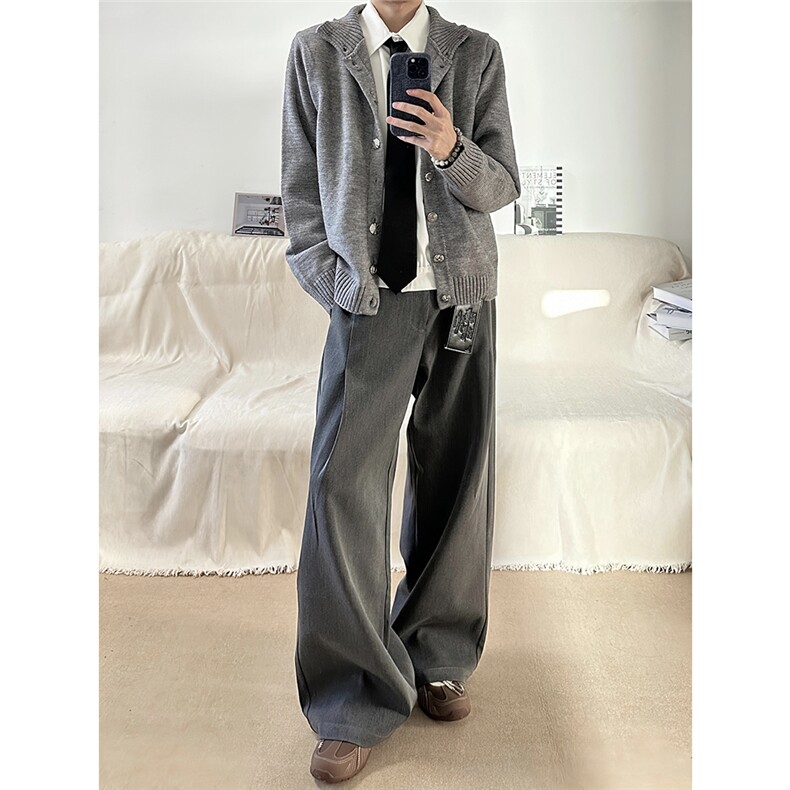自家图~龙叨叨同款金属扣北极绒毛衣开衫外套W1386/特P80,男装针织衫/毛衣,电商B350