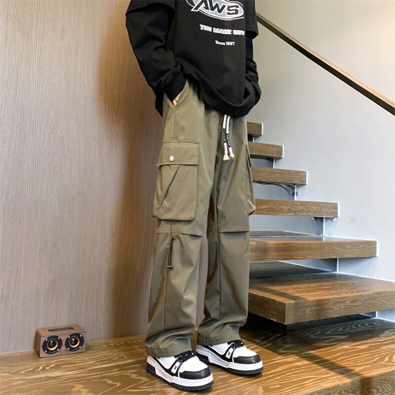 春夏新款美式高街工装裤男户外机能冲锋裤直筒休闲长裤2307特P39,男装休闲裤,电商C305A