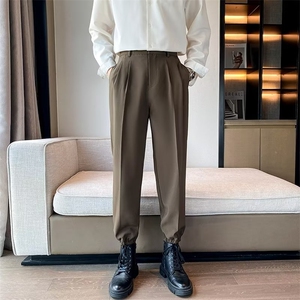 裤子男士韩版潮流休闲裤宽松春秋季新款直筒束脚西装裤S8-P43