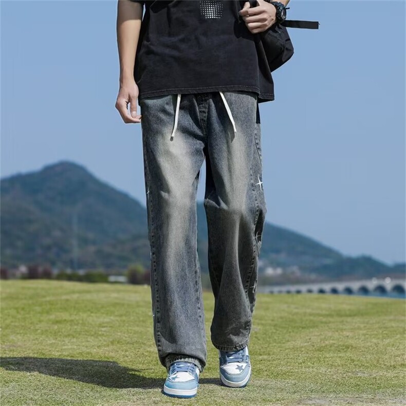 2024美式牛仔裤男款春季长裤潮T1700P45,男装牛仔裤,星座1116-2