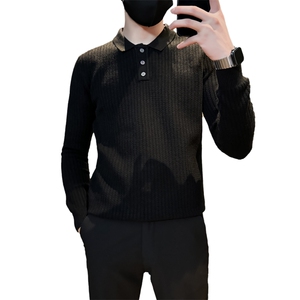 2025年秋季男款修身休闲针织衫V领纯色毛衣打底M17-P70控100图片