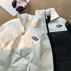 pu皮拼接面包服棉服情侣冬季加厚棉衣加厚外套MY266-P115控158，男装棉衣，电商B370