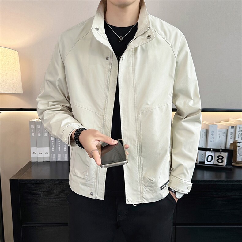 2026店主风春季立领简约休闲棒球服夹克外套男7719-P55，男装夹克，电商A413