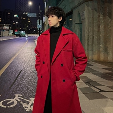 秋冬新款毛呢大衣男高级感呢子风衣外套宽松MN9571/P100加棉P110，男装风衣，电商B316