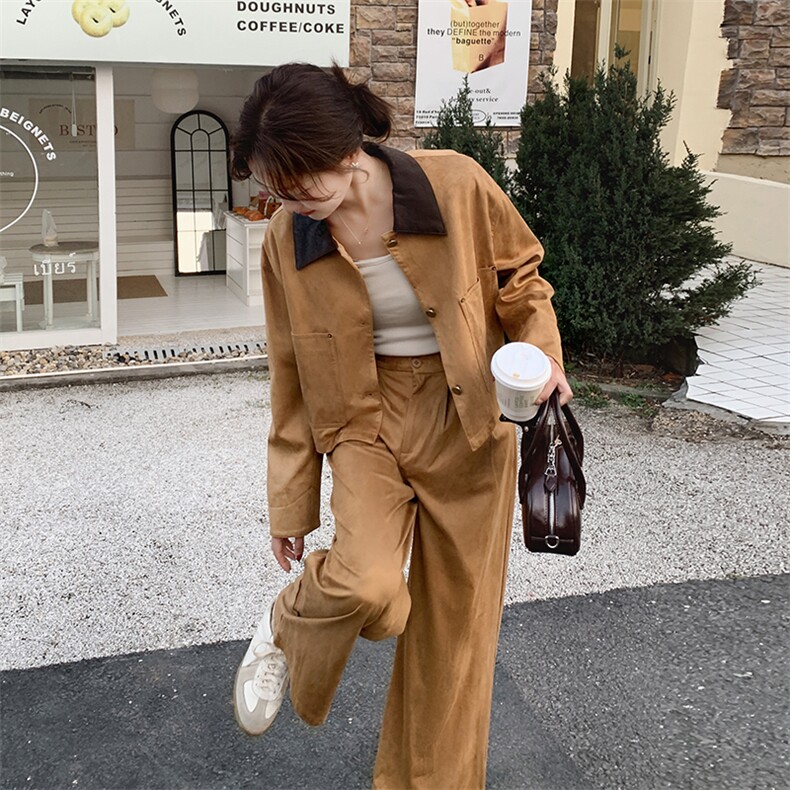 新品麂皮绒套装2c113-8838-p180-k268,女装套装/套裙,2C113