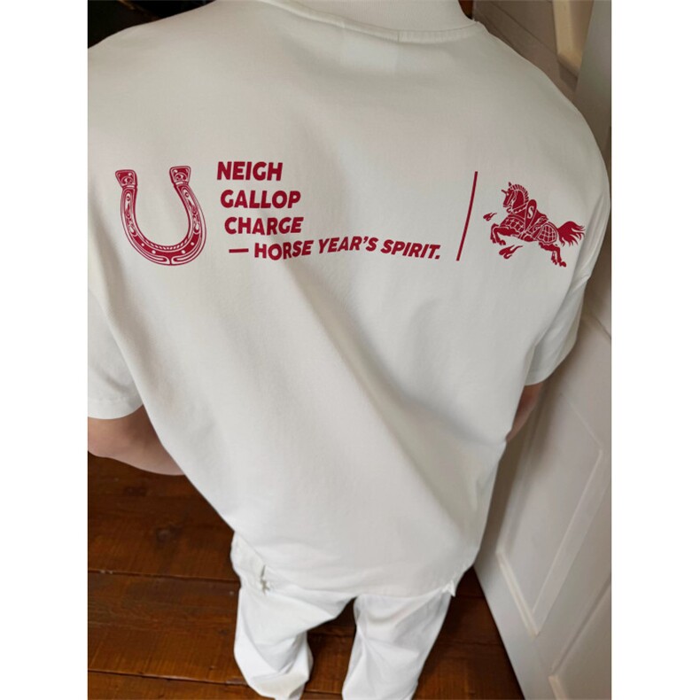 706-1-CC7107-P30特P现货夏季卡通印花短袖T恤情侣休闲半袖，男装T恤，星座706-1