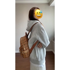 W858-P40美式cleanfit简约假两件连帽卫衣男秋季外套重磅休闲，女装短外套，星座215-1