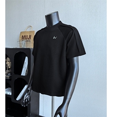 解构正肩短袖男款设计感高级品质刺绣大码T恤25XT77318特批30，男装T恤，电商A042