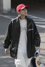 1CityBoy皮夹克男中性休闲宽松潮流皮衣男夹克外套JK7570P85控128，男装夹克，星座226-2