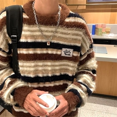 冬季套头男休闲长袖文艺针织衫毛衣圆领ins青春流行潮直筒型，男装针织衫/毛衣，星座716-3