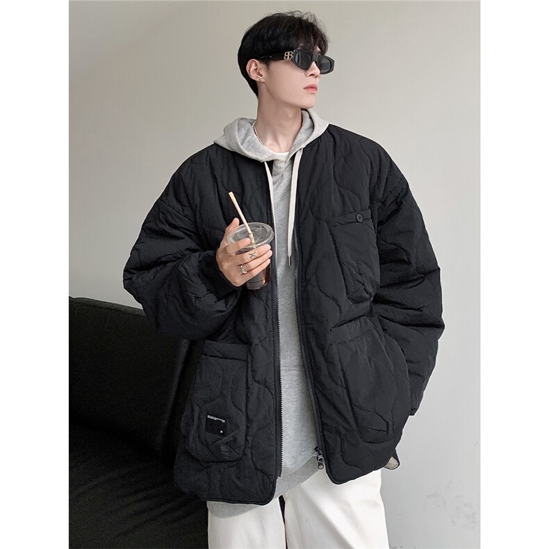 港风葫芦燕尾服大口袋设计加绒双侧开叉棉衣男MY770104P135控168，男装棉衣，星座227-7