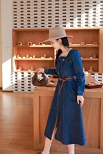 2022牛仔连衣裙秋装，女装连衣裙，贻思茗