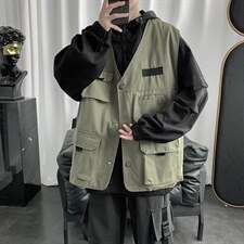 工装机能超火连帽韩版潮流痞帅气ins假两件上衣现货W376-P65，男装夹克，星座512-4
