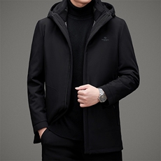羽绒服连帽可脱卸休闲男士潮流保暖中青年鸭绒外套MSNA82815-P340，男装羽绒服，电商B212（原钱塘6029）