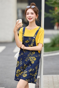 牛仔背带裤短裤女小个子夏季宽松百搭连体裤学院风薄款休闲吊带裤图片