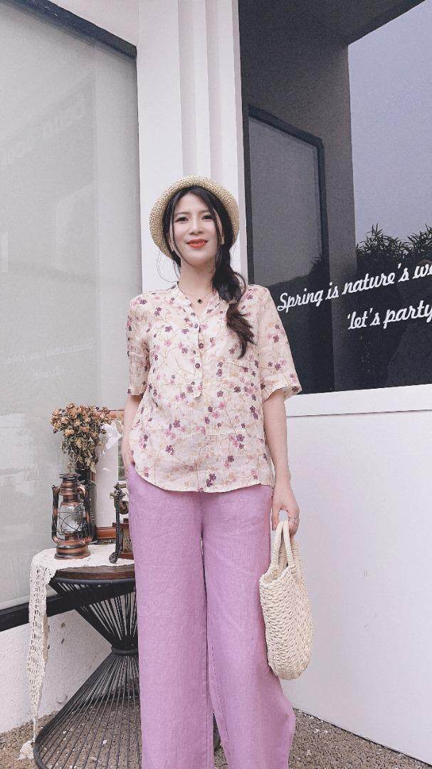 纯苎连衣裙小衫裤子裙子衬衣 时尚风 风淑女风休闲风，女装连衣裙，川哲