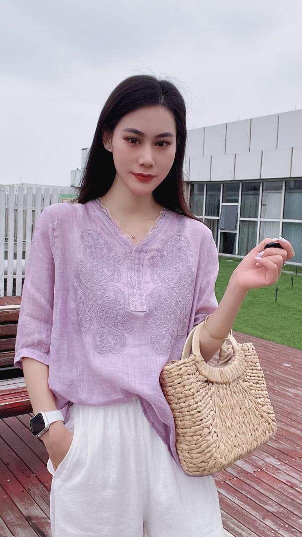 纯苎连衣裙小衫裤子裙子衬衣 时尚风 风淑女风休闲风，女装连衣裙，川哲