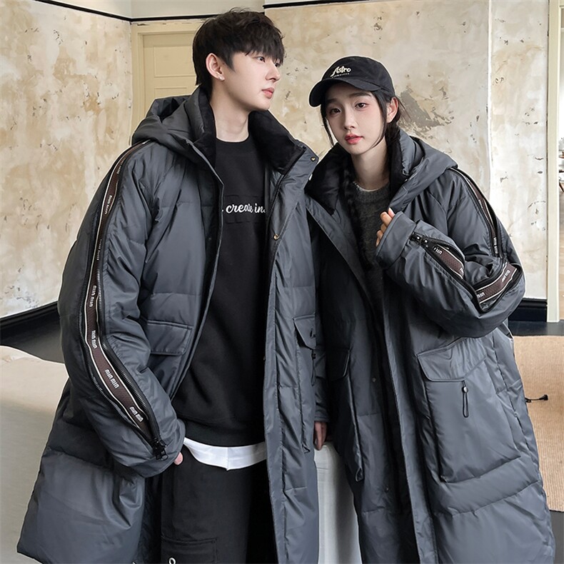 羽绒服男冬季新款港风休闲连帽白鸭绒情侣外套YR929-P205(控价258,男装羽绒服,星座214-3