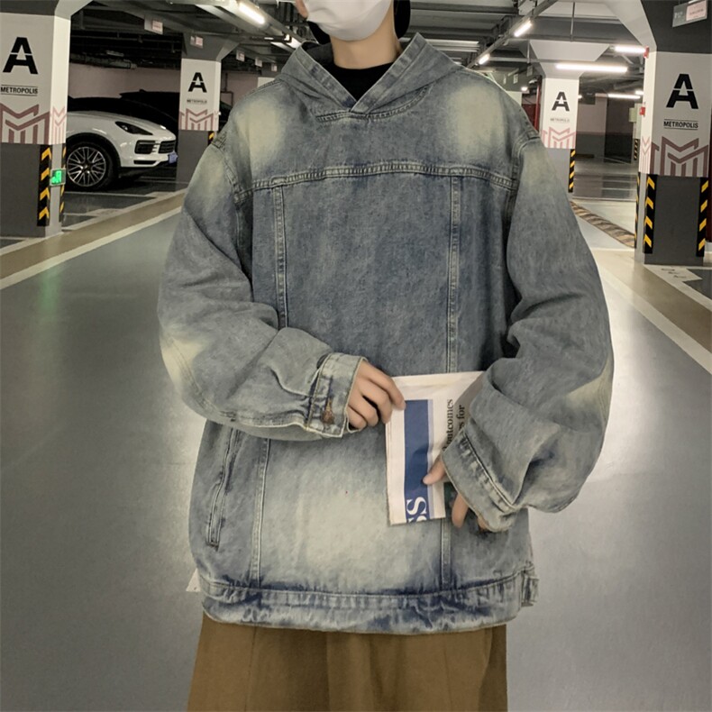 美式复古水洗牛仔帽衫秋冬潮牌ins夹克外套JK0818-P68,男装夹克,星座308B-2