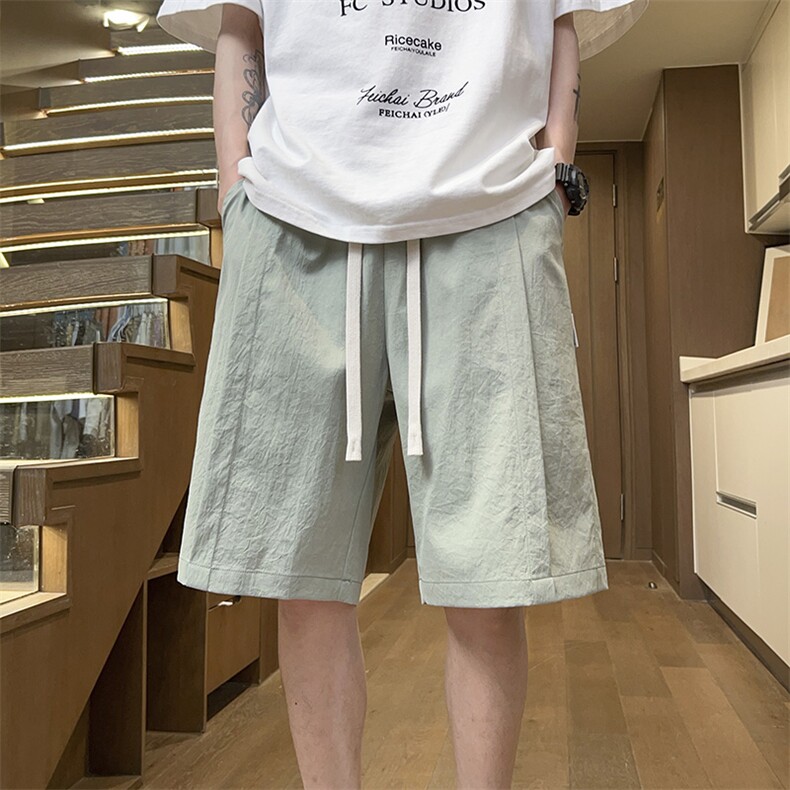 港风工装休闲裤高街五分裤宽松沙滩裤直通短裤DK236P28,男装休闲裤,星座1204-3