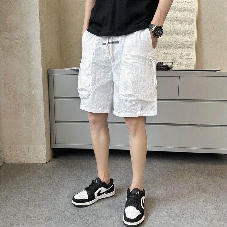抖音速干斜拉链口袋五分裤男工装短裤DS-A329-K915-P38,男装牛仔裤,电商A329