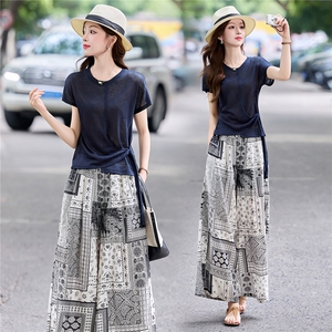 巨好看的休闲套装裤女2025新款夏日气质大方得体绝美穿搭两件套图片