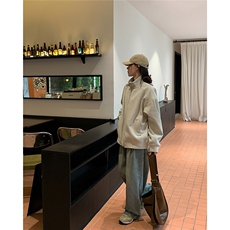 美式街头纯色立领运动外套男女春秋新款潮牌宽松情侣休闲毛呢夹克，男装夹克，星座1210-1